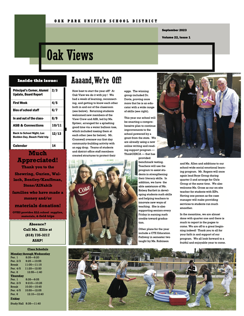 2023 Oak Views Cover Page